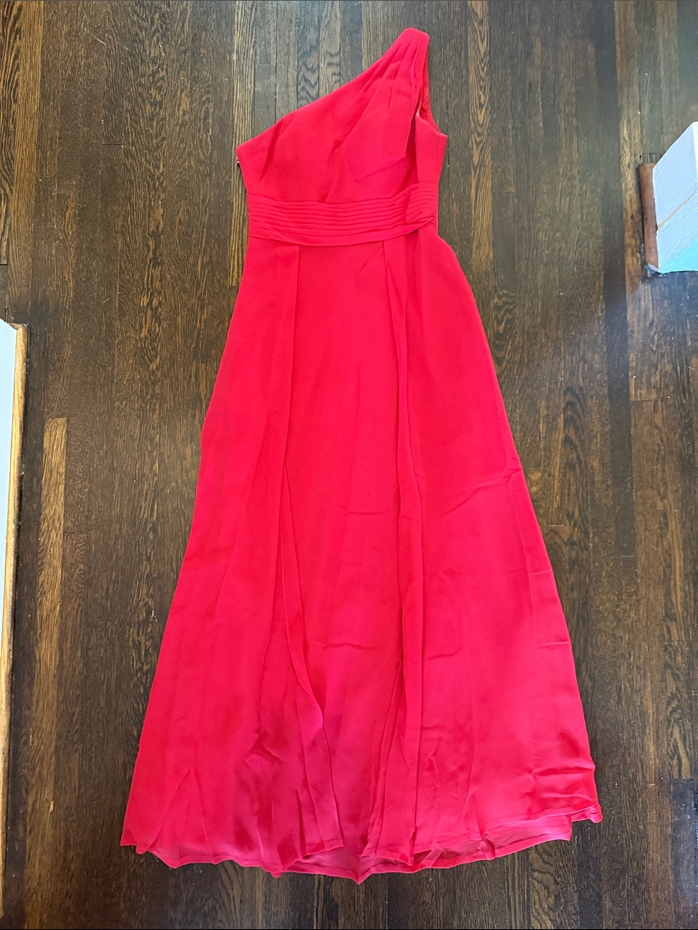 Azazie One-Shoulder Red Evening Dress - Size 4